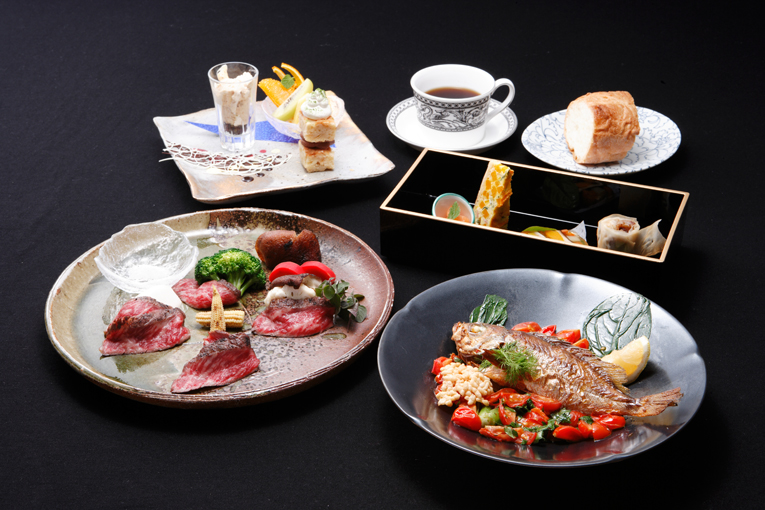 「魚」と「肉」のどちらも味わえる 全５品 魚・肉料理コース　4,000円コース